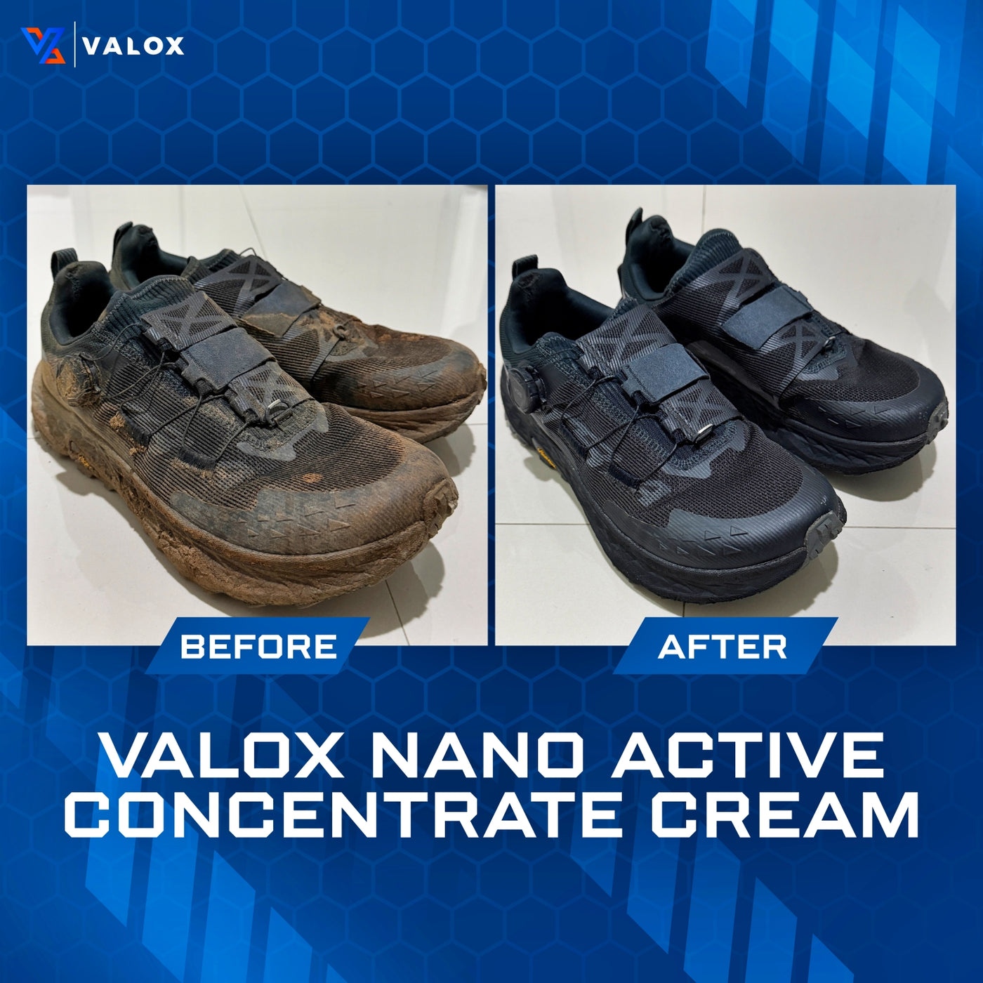 Valox Nano Active Cream ผลิตภัณฑ์ทำความสะอาดรองเท้า สูตรนาโนเข้มข้น  ขจัดคราบสกปรกหนัก ขนาด 100ml.