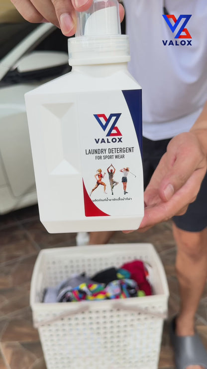 VALOX น้ำยาซักชุดกีฬา ขจัดกลิ่นอับเหงื่อ สำหรับชุดออกกำลังกาย สูตรเข้มข้น 1000ml